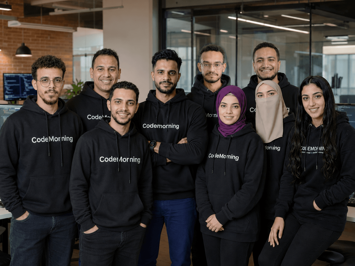 CodeMorning Team Working Collage